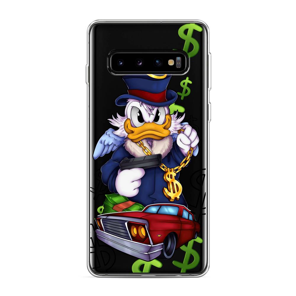 

Чехол на Samsung Galaxy S10 "Scrooge McDuck with a Gold Chain", Красный;синий;белый, 27050-6