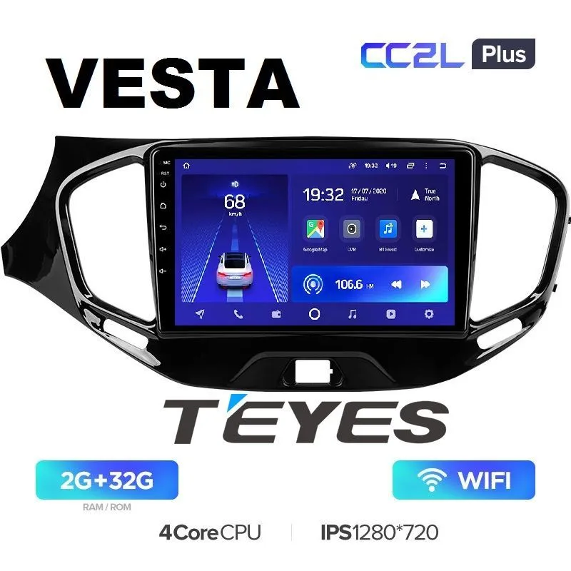 Автомагнитола Teyes CC2L Plus 2/32Гб Lada Vesta ANDROID, IPS экран