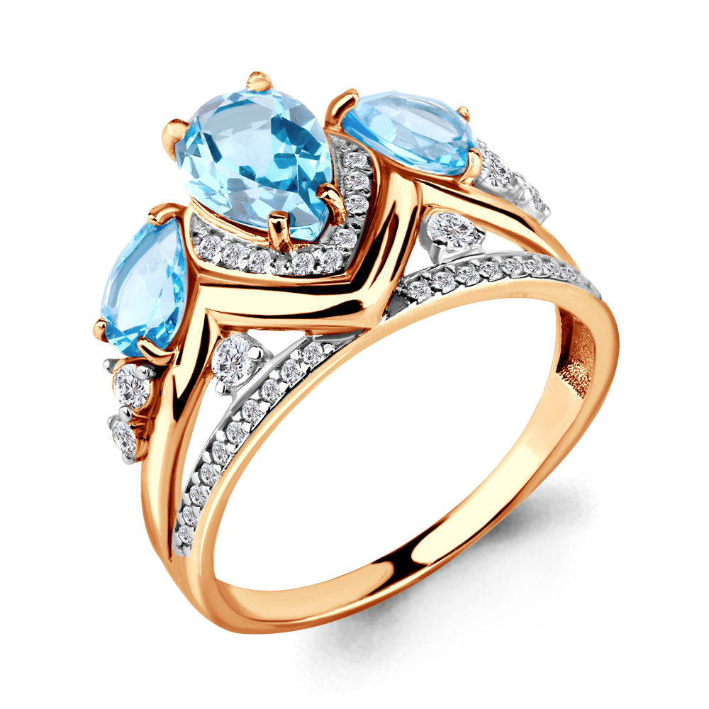 

Кольцо из серебра с топазом Aquamarine Aquamarine 6906302А_925_з р, 6906302А_925_з
