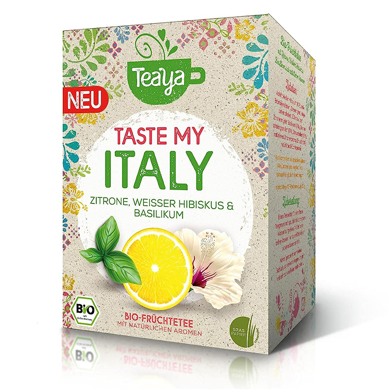 

Чай в пакетиках Teaya Taste My Italy Лимон, Гибискус и Базилик, 17 пакетиков