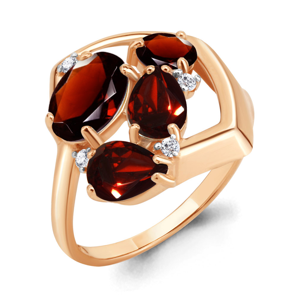 

Кольцо из серебра с гранатом Aquamarine Aquamarine 6905603А_925_з р, 6905603А_925_з
