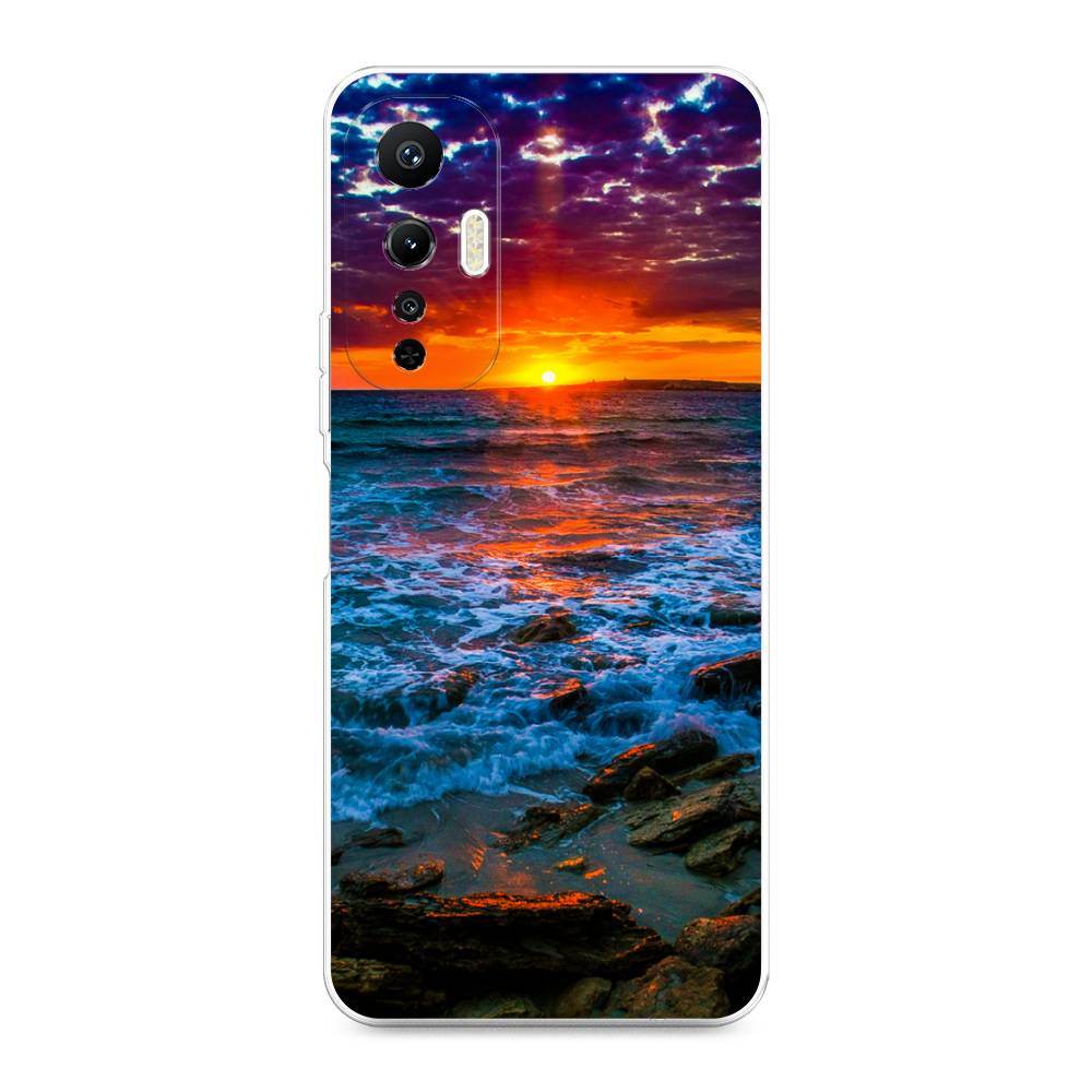 

Чехол на Infinix Hot 20S "Закат 1", Оранжевый;синий, 3103650-2