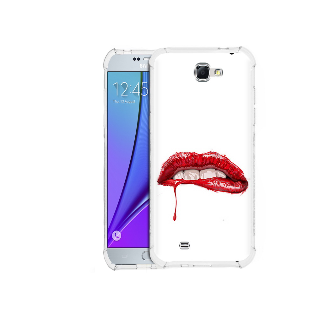 

Чехол MyPads Tocco для Samsung Galaxy Note 2 яркие красные губы (PT29983.561.706), Прозрачный, Tocco