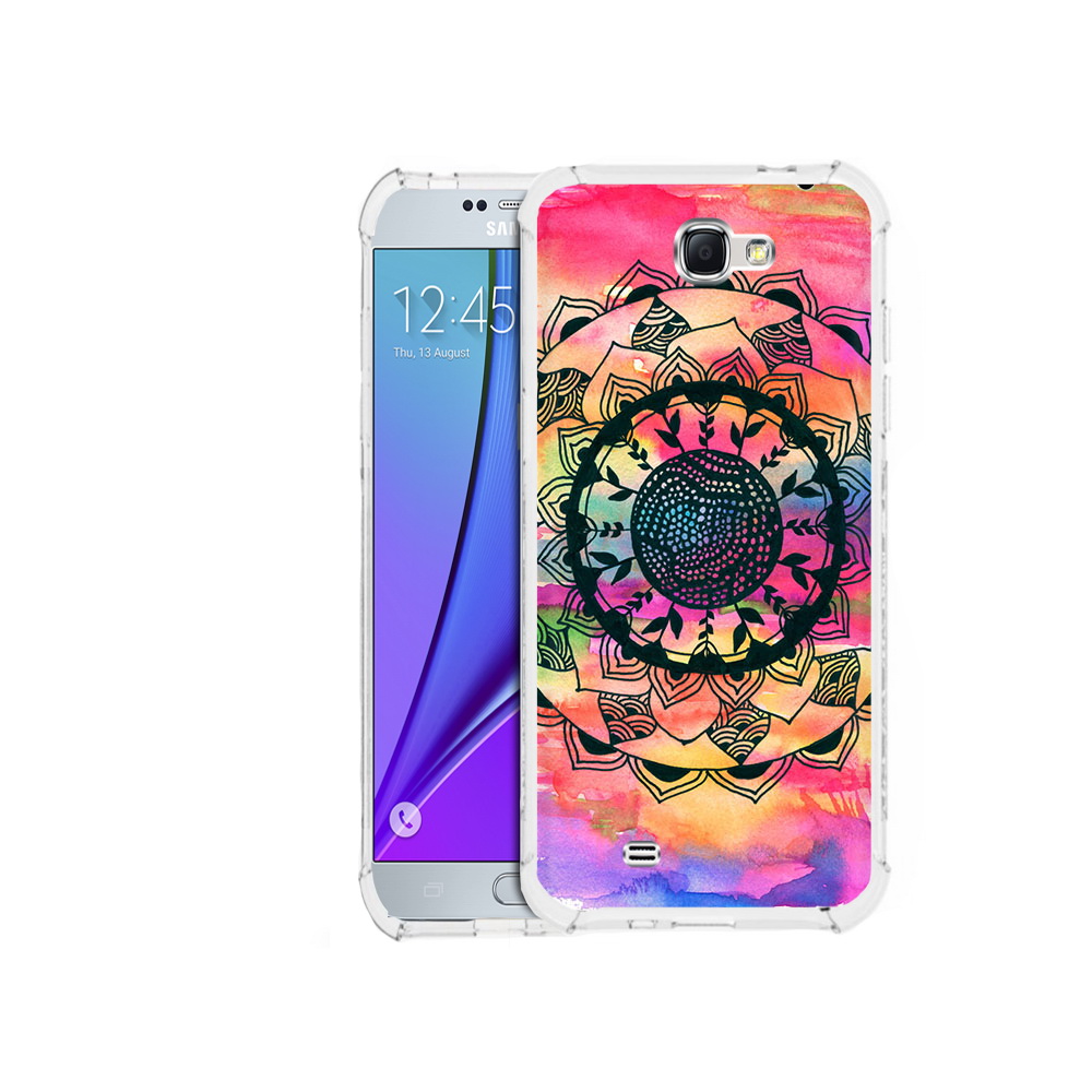 

Чехол MyPads Tocco для Samsung Galaxy Note 2 яркая абстракция круглый цветок, Прозрачный, Tocco