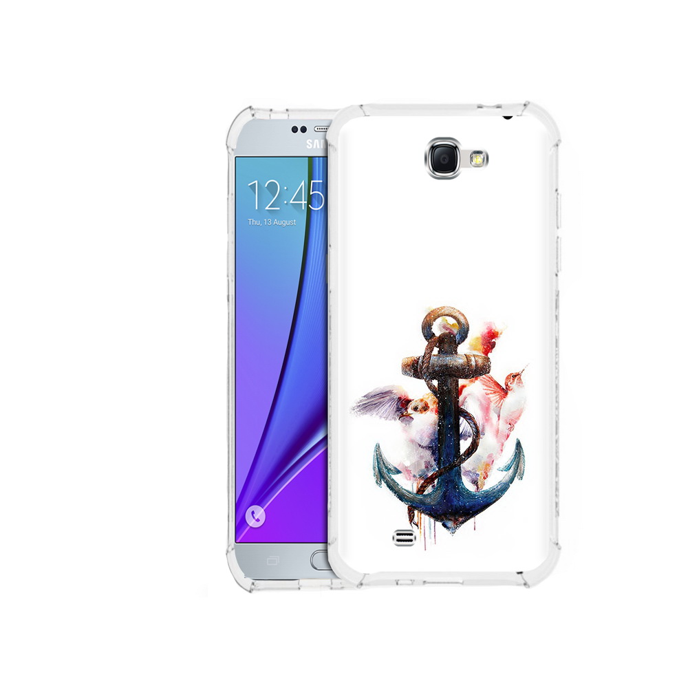 

Чехол MyPads Tocco для Samsung Galaxy Note 2 якорь с птицами (PT29983.561.703), Прозрачный, Tocco