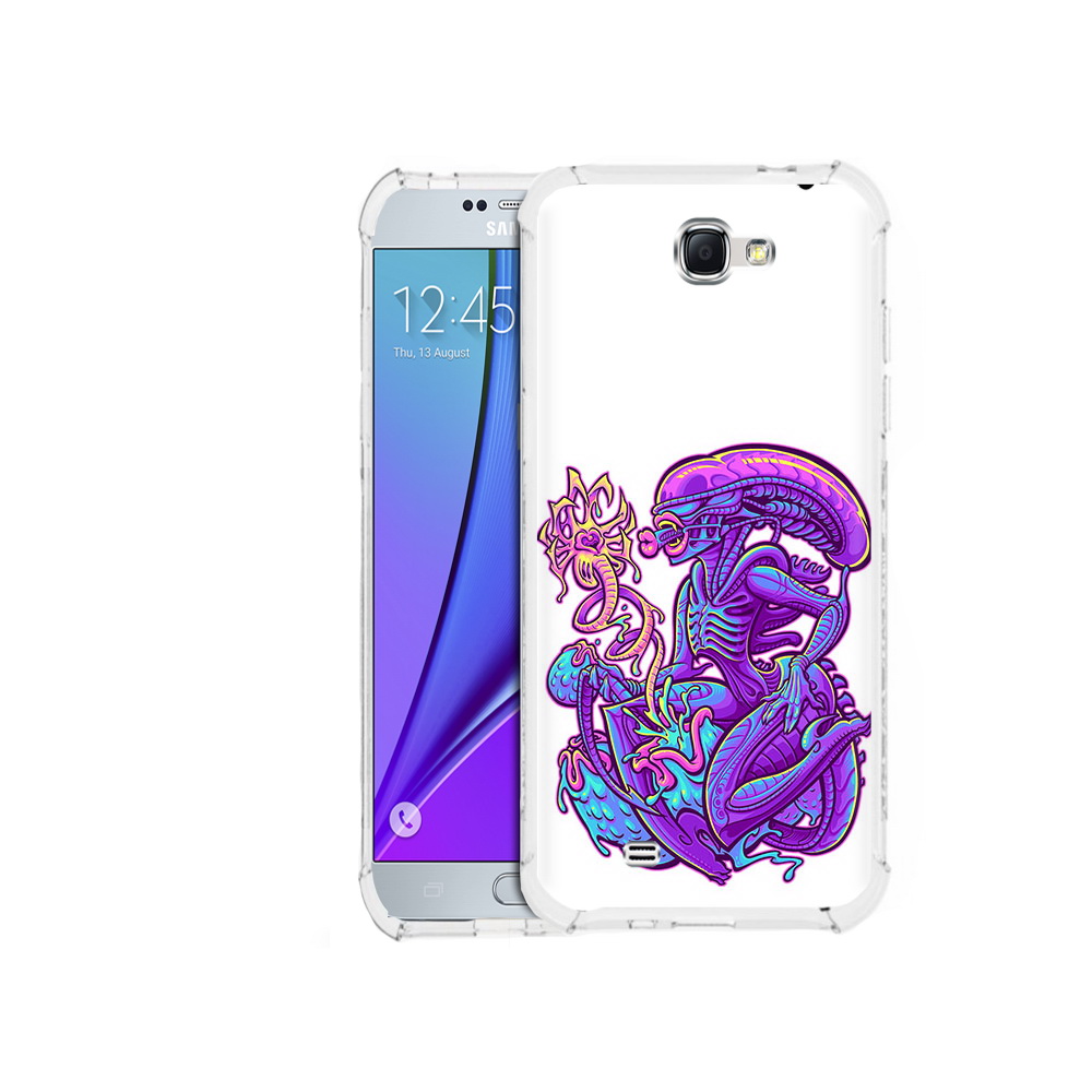 

Чехол MyPads Tocco для Samsung Galaxy Note 2 чужой фиолетовый цвет (PT29983.561.693), Прозрачный, Tocco