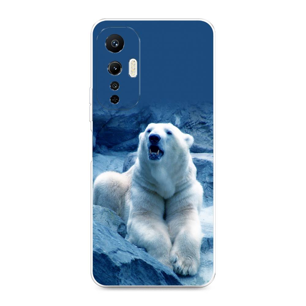 

Чехол на Infinix Hot 20S "Белый медведь", Голубой;белый, 3103650-1