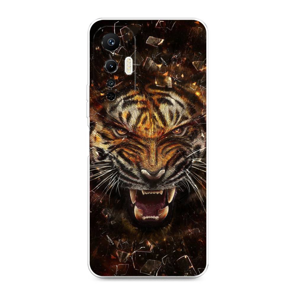 

Чехол на Infinix Hot 20S "Тигр осколки", Оранжевый;серый;черный, 3103650-1