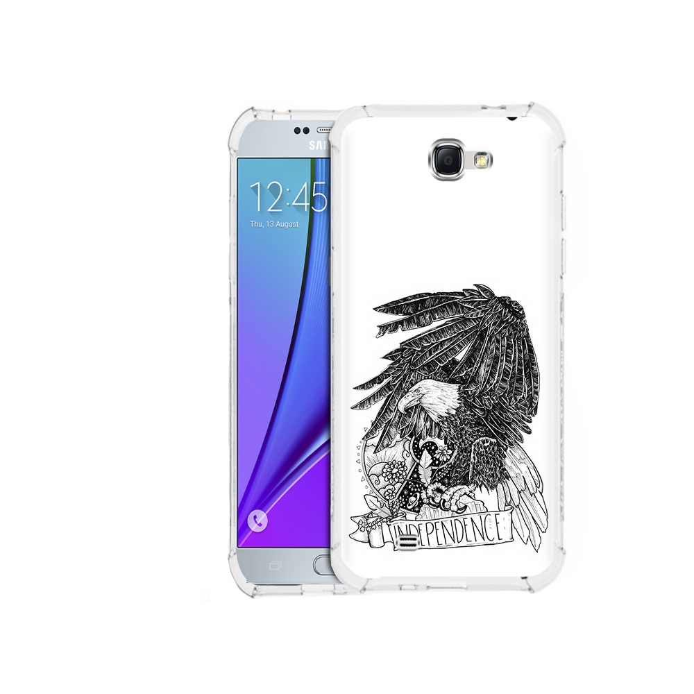 

Чехол MyPads Tocco для Samsung Galaxy Note 2 черно белый сокол (PT29983.561.688), Прозрачный, Tocco
