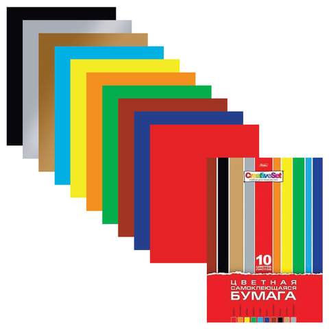 Цветная бумага Hatber 126920, A4, набор 10 листов, 10 цветов (3 набора)