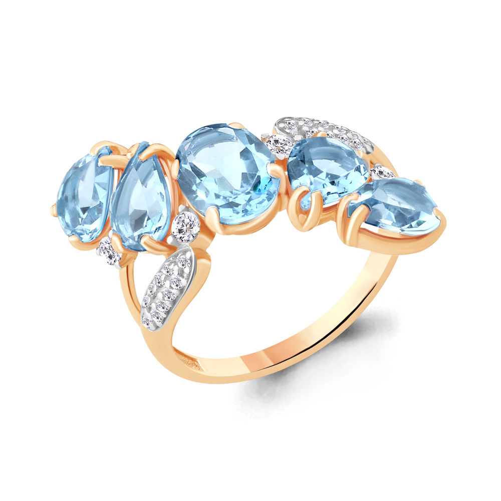 

Кольцо из серебра с топазом Aquamarine Aquamarine 6904402А_925_з р, 6904402А_925_з