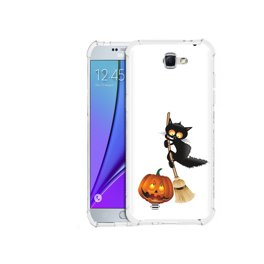 

Чехол MyPads Tocco для Samsung Galaxy Note 2 хэлуинский котик (PT29983.561.667), Прозрачный, Tocco