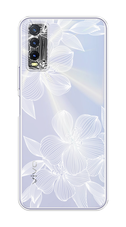 

Чехол на Vivo Y20 "Крокус", Белый;прозрачный, 263650-1