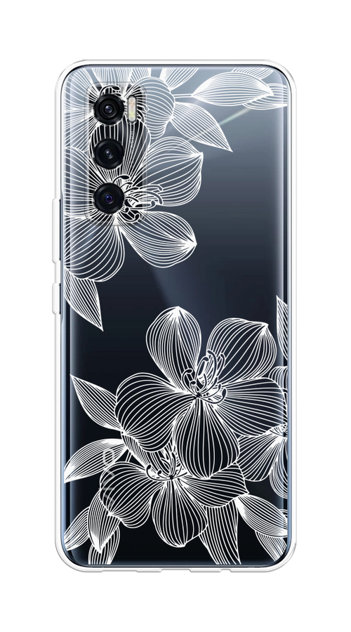 

Чехол на Vivo V20 SE "Крокус", Белый;прозрачный, 263550-1