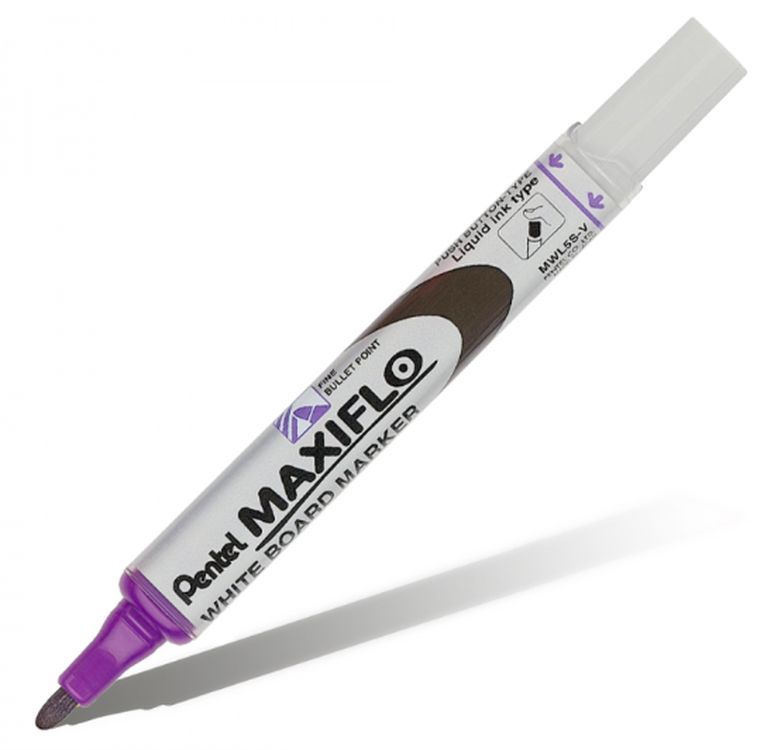 

Маркер для доски Pentel Maxiflo, 4 мм, перо пулеобразное, цвет фиолетовый