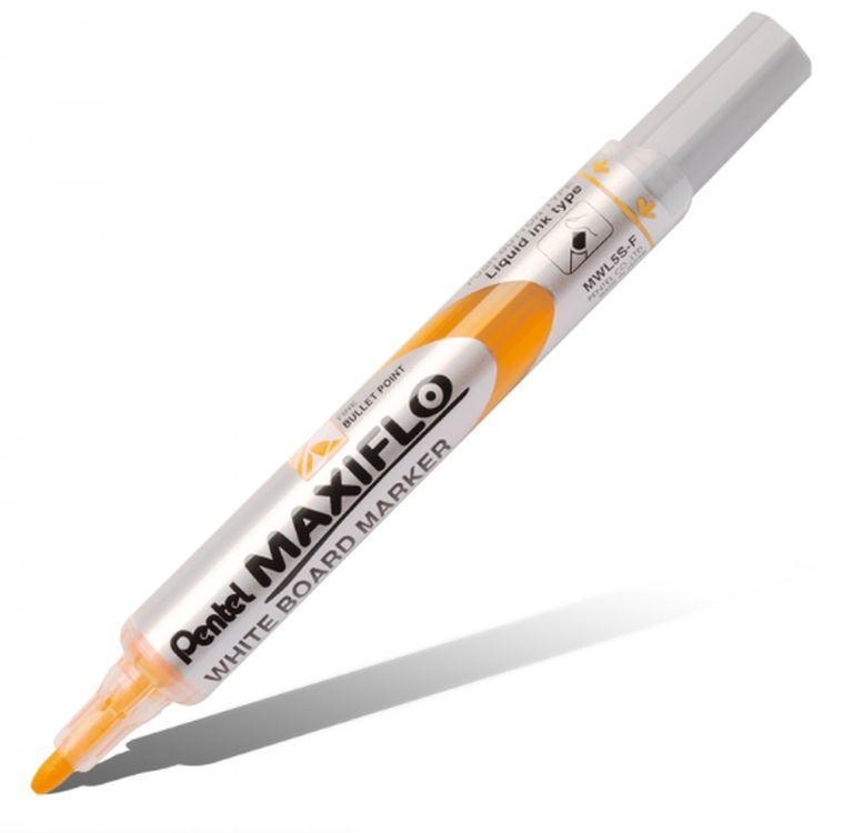 

Маркер для доски Pentel Maxiflo, 4 мм, перо пулеобразное, цвет оранжевый