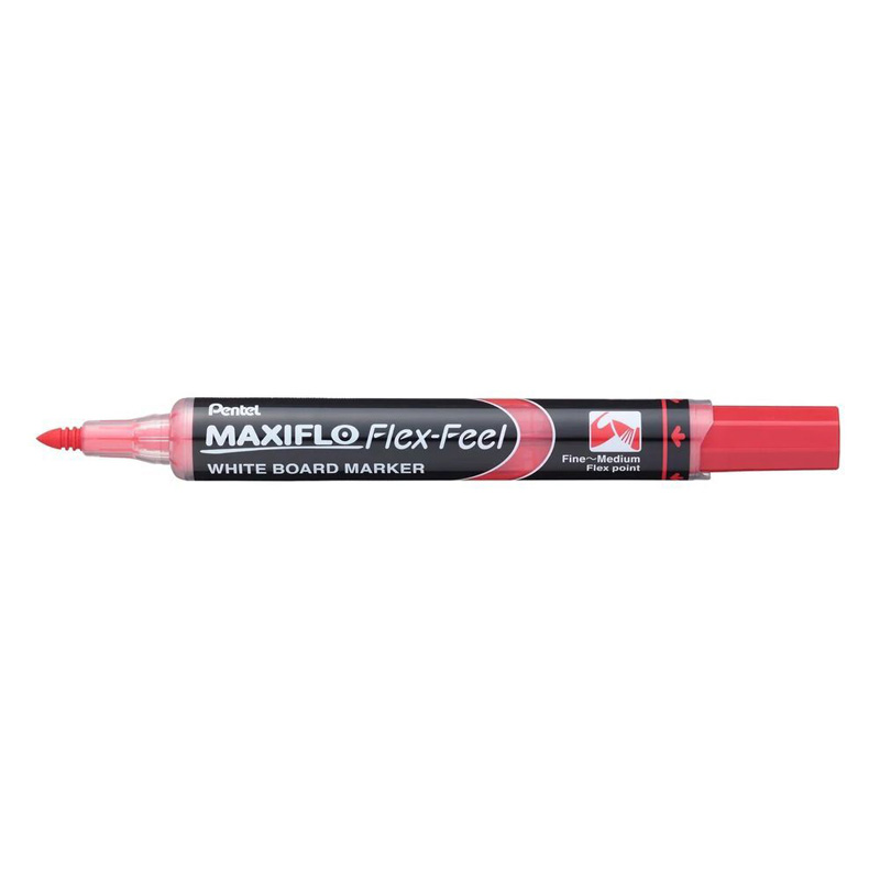 

Маркер для доски Pentel Maxiflo, 1 - 5 мм, перо круглое, цвет красный
