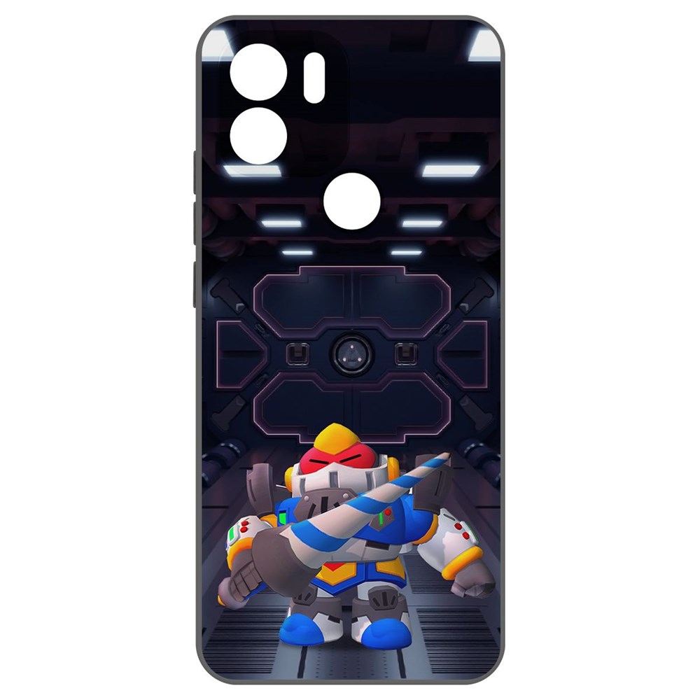 

Чехол-накладка Soft Case Brawl Stars - Паладин Вольт-Меха для Poco C51 черный