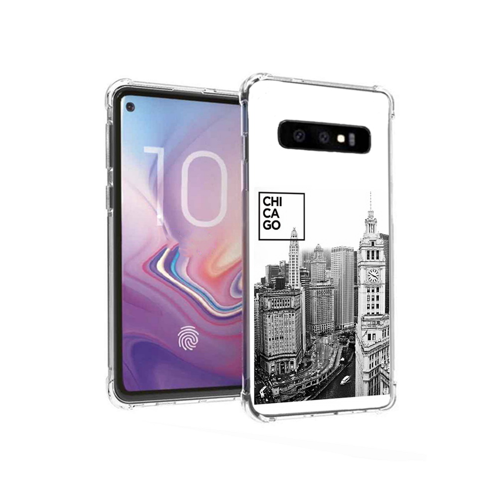 

Чехол MyPads Tocco для Samsung Galaxy S10 черно белый чикаго (PT125897.498.689), Прозрачный, Tocco