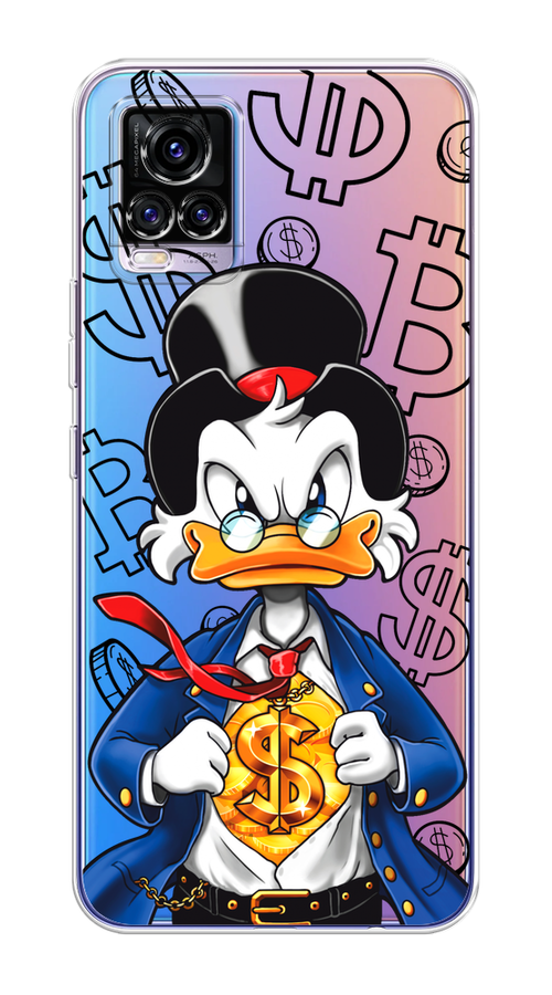 

Чехол на Vivo V20 "Scrooge Goldman", Черный;белый;синий, 263350-1