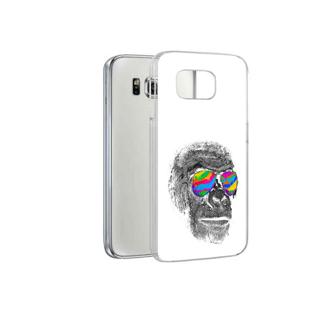 

Чехол MyPads Tocco для Samsung Galaxy S6 крутая обезьяна в очках (PT12300.506.422), Прозрачный, Tocco