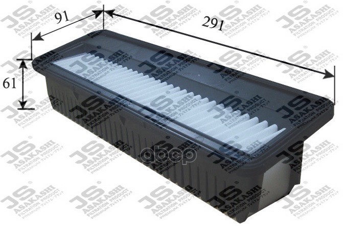 фото Воздушный фильтр двигателя легкового автомобиля a0553 js asakashi арт. a0553