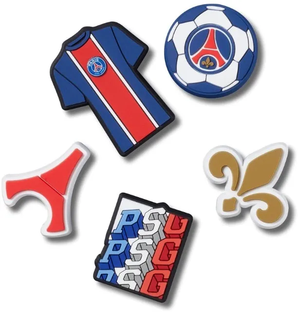 

Джибитсы Crocs Paris St Germain 5Pck 10012289, 5 шт, Разноцветный, Paris St Germain 5Pck