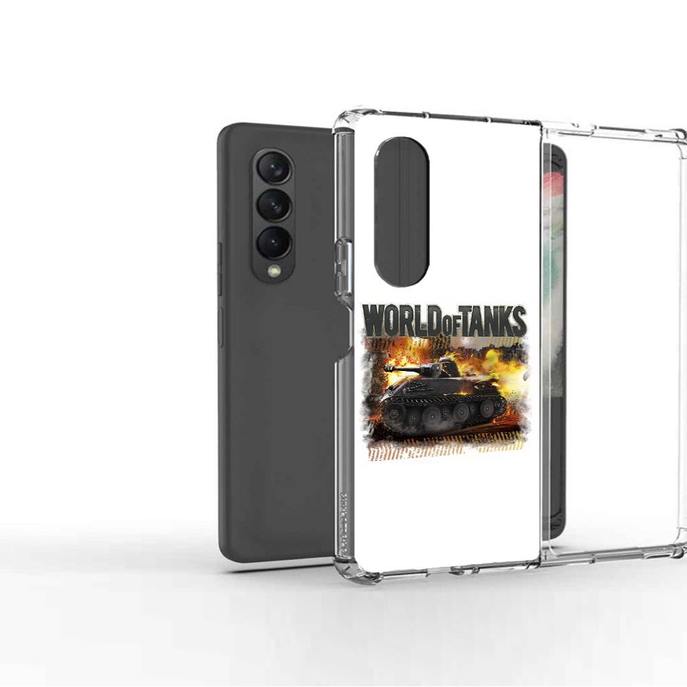 

Чехол MyPads Tocco для Samsung Galaxy Z Fold 3 Мир танков-2, Прозрачный, Tocco