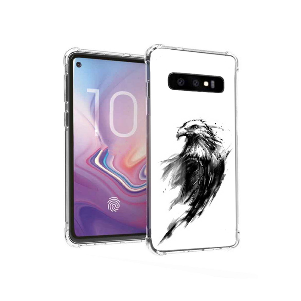 Чехол MyPads Tocco для Samsung Galaxy S10 чб птица (PT125897.498.670)