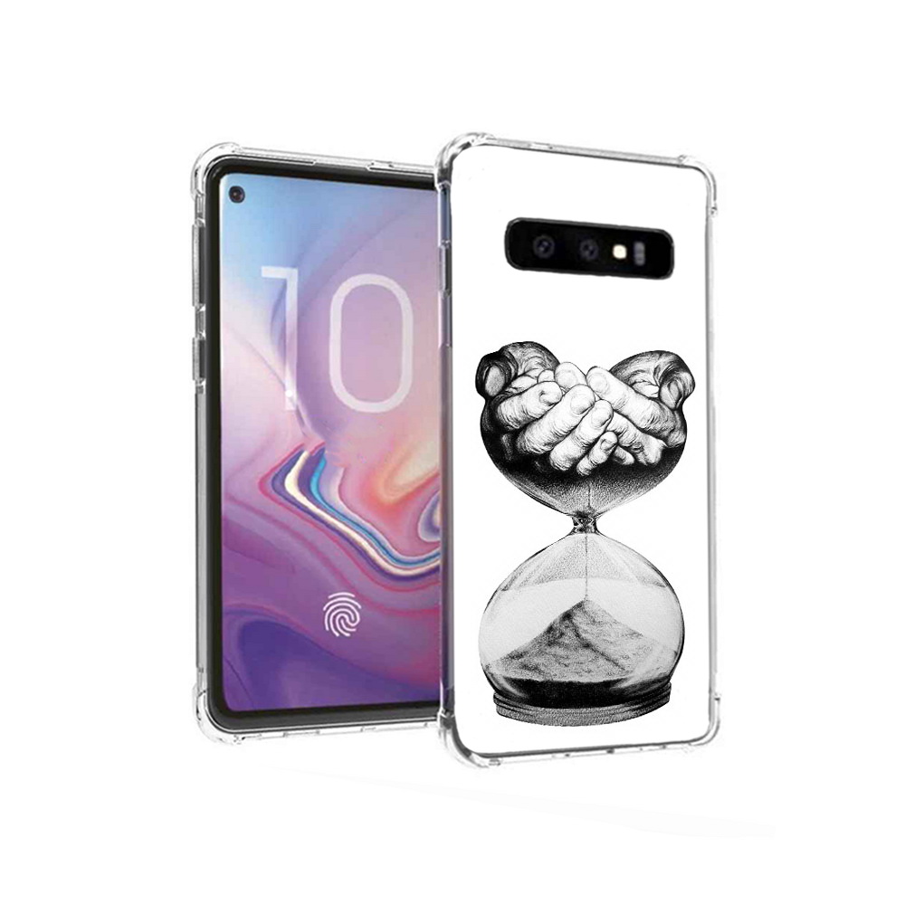 Чехол MyPads Tocco для Samsung Galaxy S10 часы жизни черно белый (PT125897.498.669)