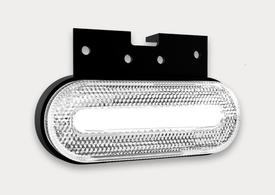 

Фонарь габаритный led 12-36в, белый со светоотражателем, кронштейном и проводом.