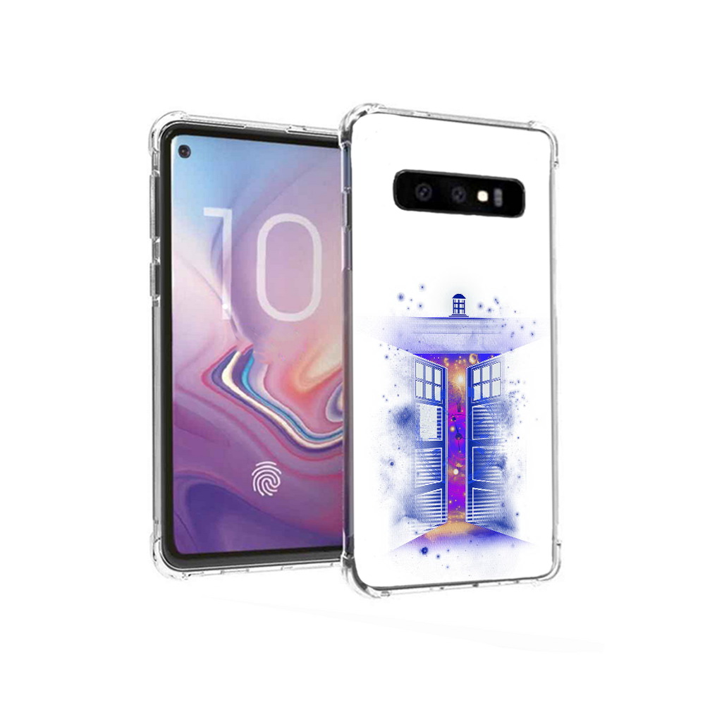 

Чехол MyPads Tocco для Samsung Galaxy S10 фиолетовый уголок абстракция (PT125897.498.659), Прозрачный, Tocco