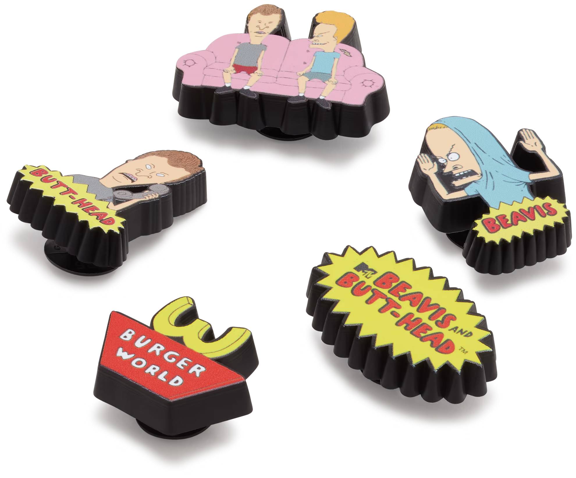 

Джибитсы Crocs Beavis and Butthead 5Pck 10010561, 5 шт, Разноцветный, Beavis and Butthead 5Pck