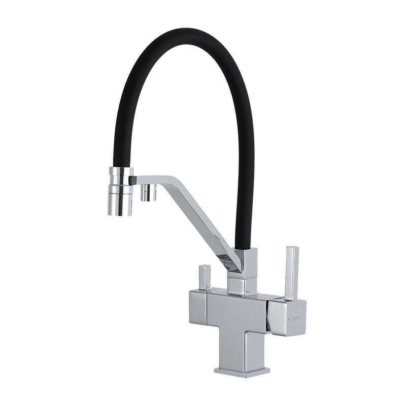 

Смеситель для кухонной мойки Gappo G95-60 G4CR39NU5-PD60CD с подключением фильтра, Серебристый, G4CR39NU5-PD60CD