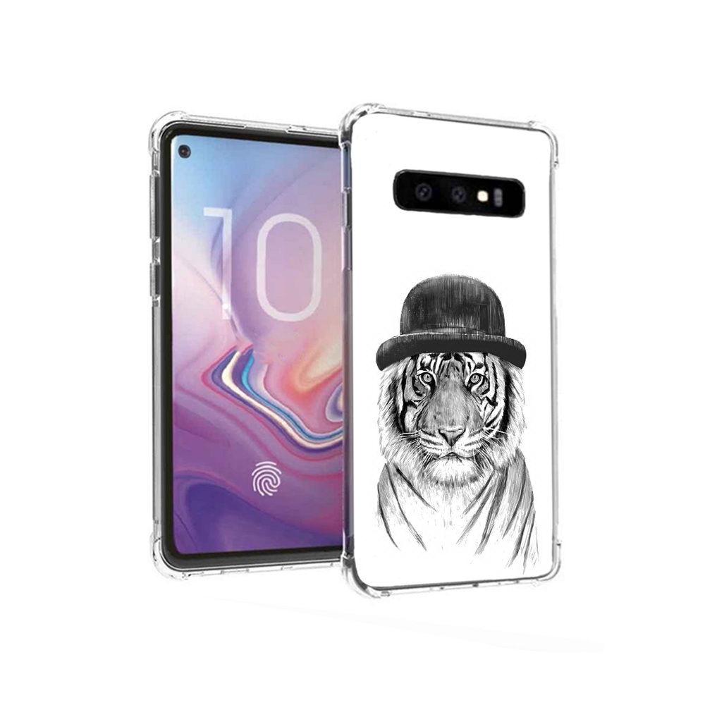 

Чехол MyPads Tocco для Samsung Galaxy S10 тигр британец (PT125897.498.641), Прозрачный, Tocco