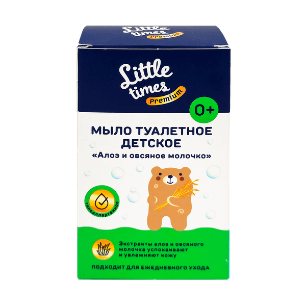 Детское мыло Little Times алое и овсяное молочко 90 г