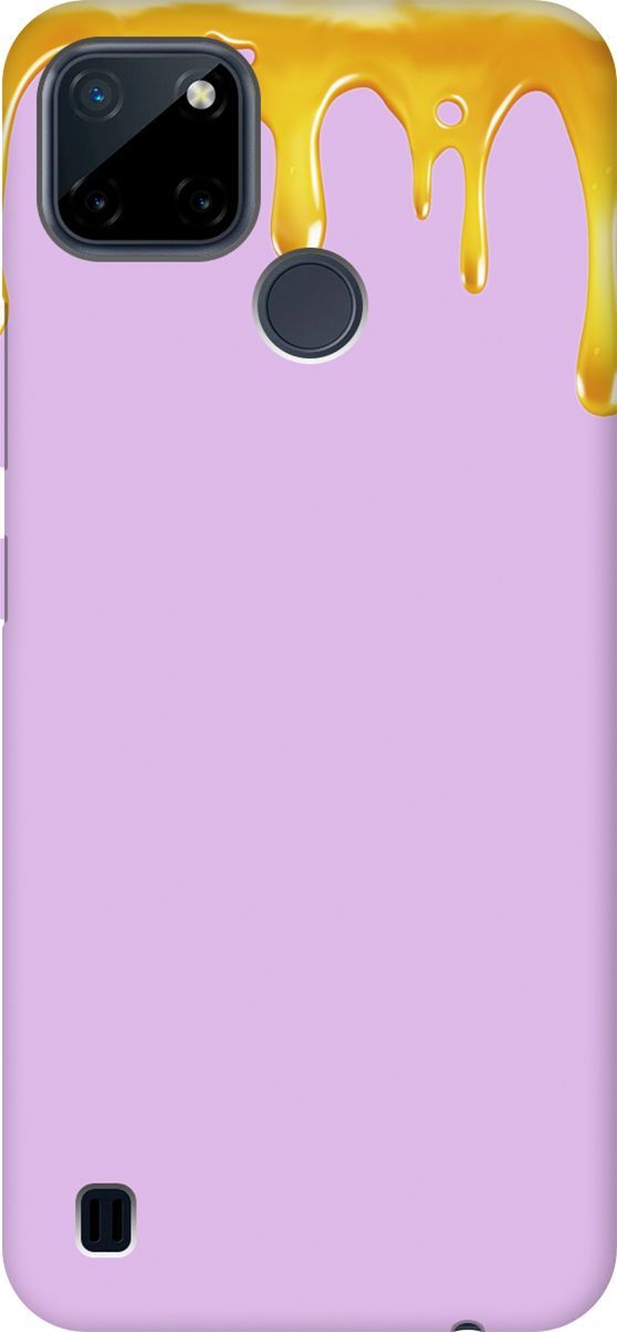 

Чехол на Realme C21Y "Honey" сиреневый, Фиолетовый;оранжевый, 4892