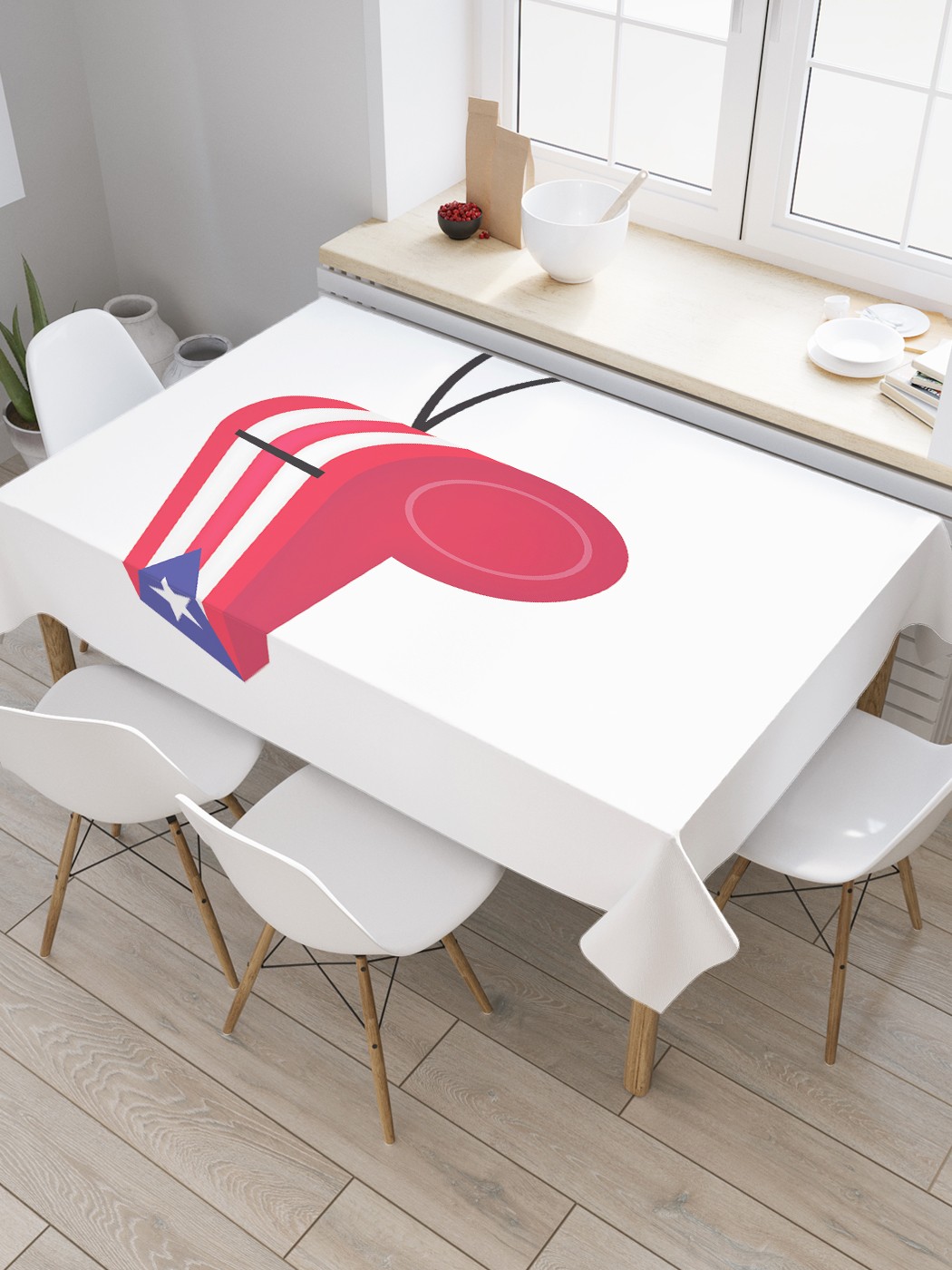 

Скатерть прямоугольная JoyArty "Пуэрториканский свисток" из сатена, 120x145 см, Пуэрториканский свисток