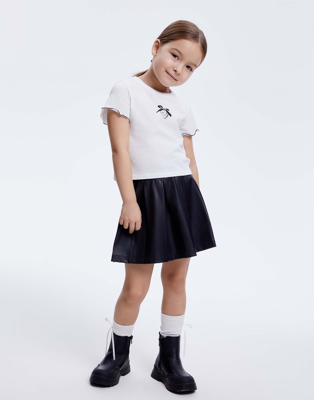 

Футболка для девочки Gloria Jeans GKT025707 молочный 12мес/80, Бежевый, GKT025707