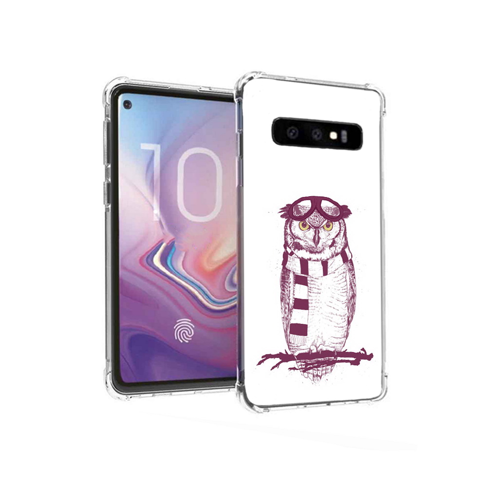 Чехол MyPads Tocco для Samsung Galaxy S10 сова-летчик (PT125897.498.612)