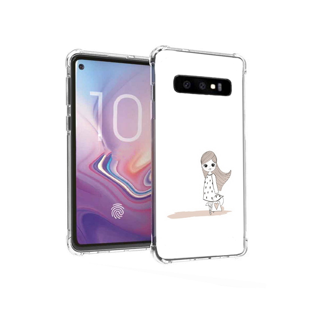 Чехол MyPads Tocco для Samsung Galaxy S10 Девочка с сумкой (PT125897.498.61)