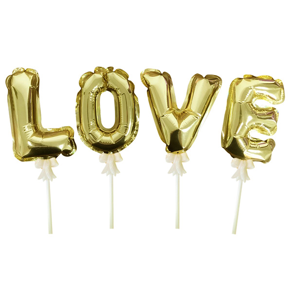 

Воздушные шары Патибум Love Gold 6067359 фольга 16 см х 4 шт, Разноцветный