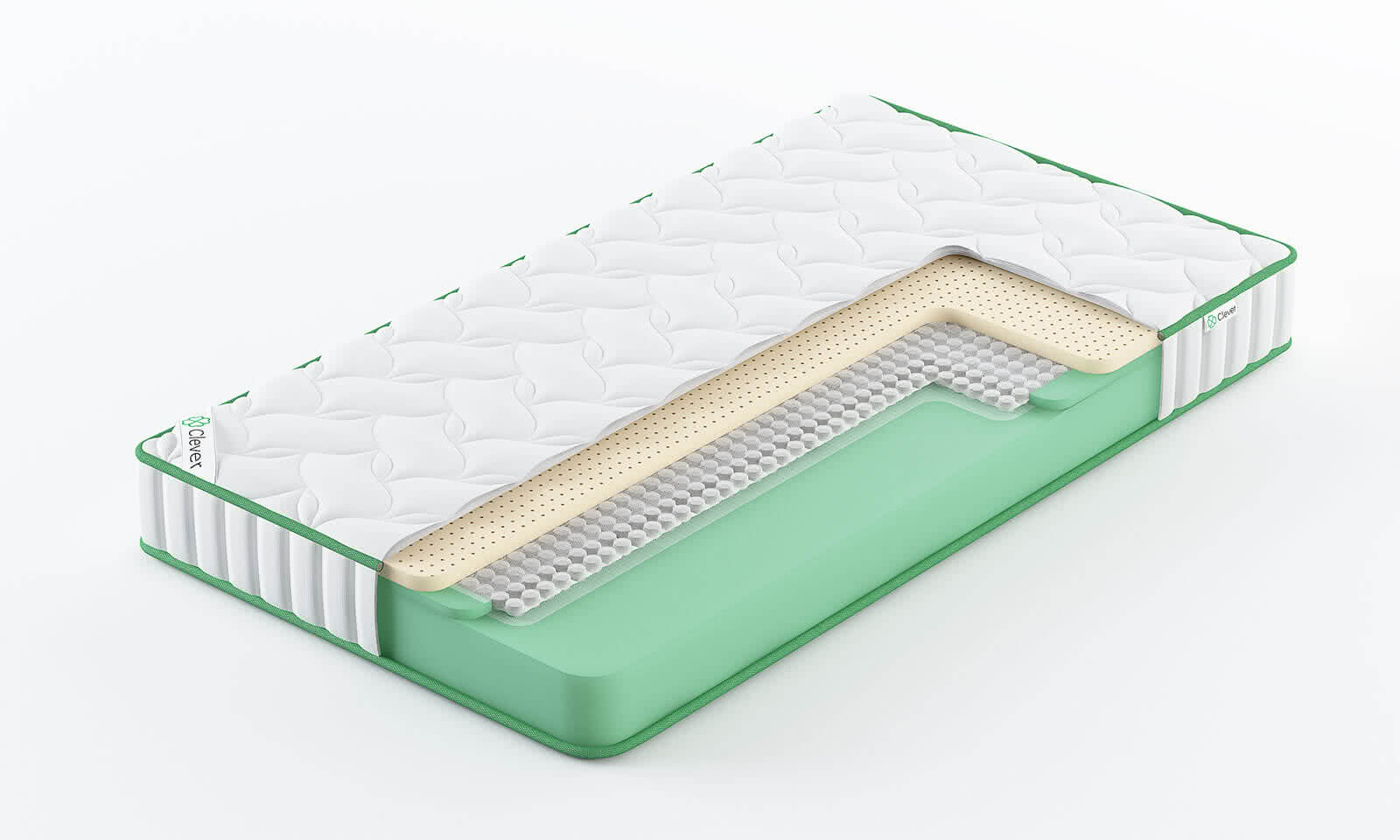 

Матрас Clever CloudFlex 235x200, Белый, CloudFlex