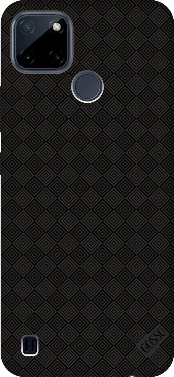 

Матовый чехол на Realme C21Y "Magic Squares" черный, 4888