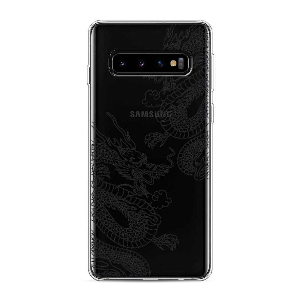 

Чехол на Samsung Galaxy S10 "Два китайских дракона", Серый;черный, 27050-1