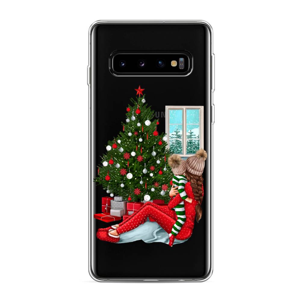 

Чехол на Samsung Galaxy S10 "Новый год с мамой", Красный;зеленый;голубой, 27050-6
