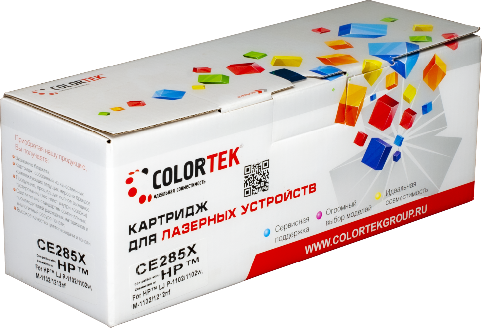 фото Картридж colortek ct-ce285x черный