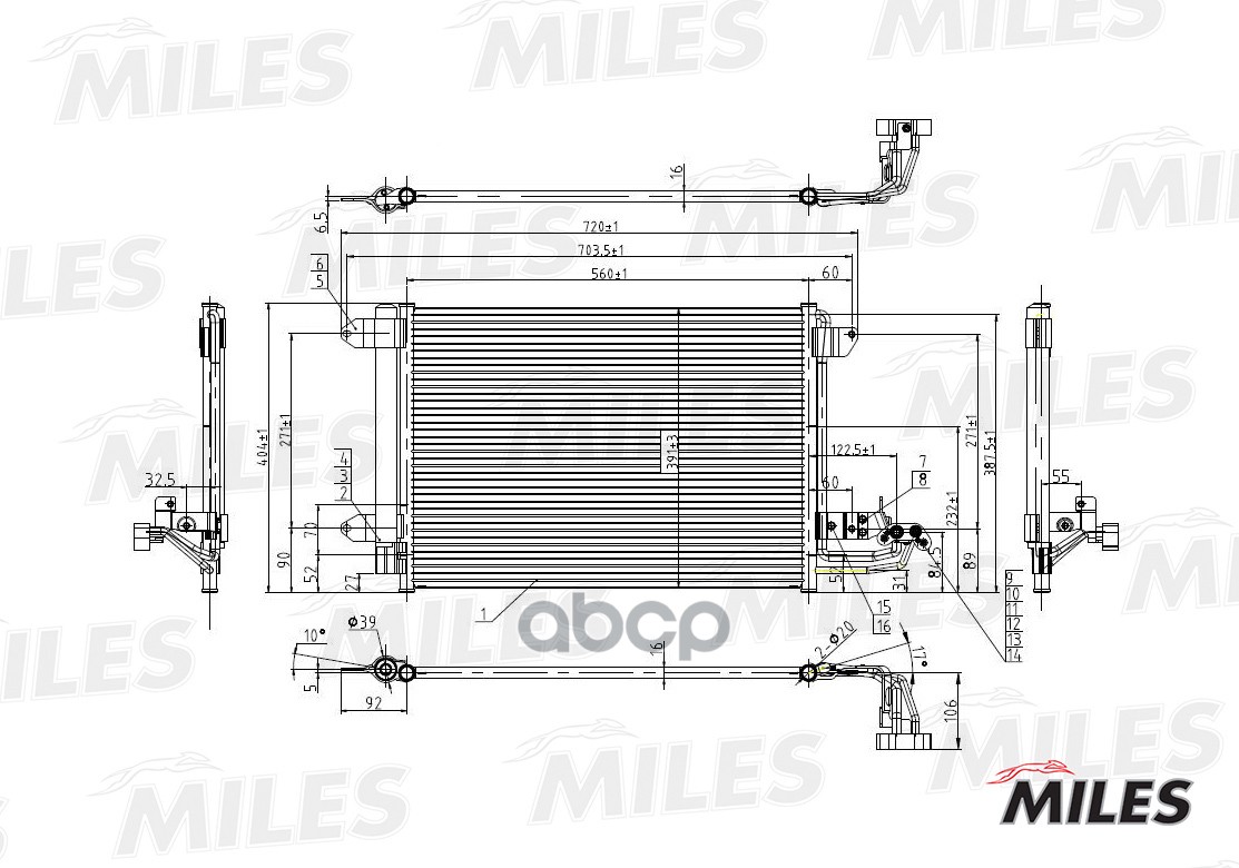 Конденсер Vag A3 Golf V Octavia 14162019-20Td 03- Miles accb003 13474₽