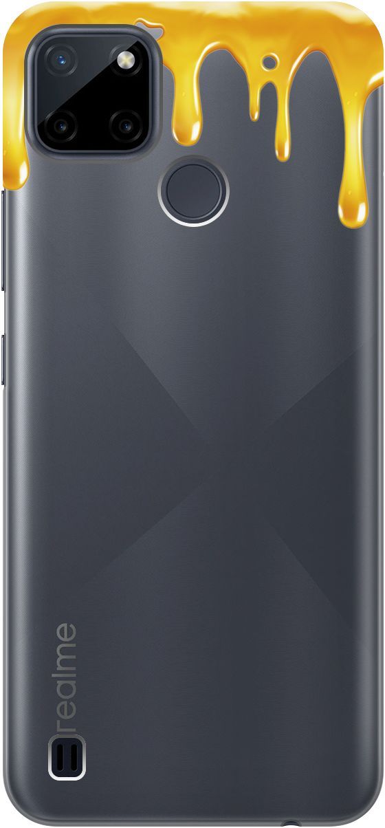 

Силиконовый чехол на Realme C21Y "Honey" прозрачный, Прозрачный;желтый, 4887