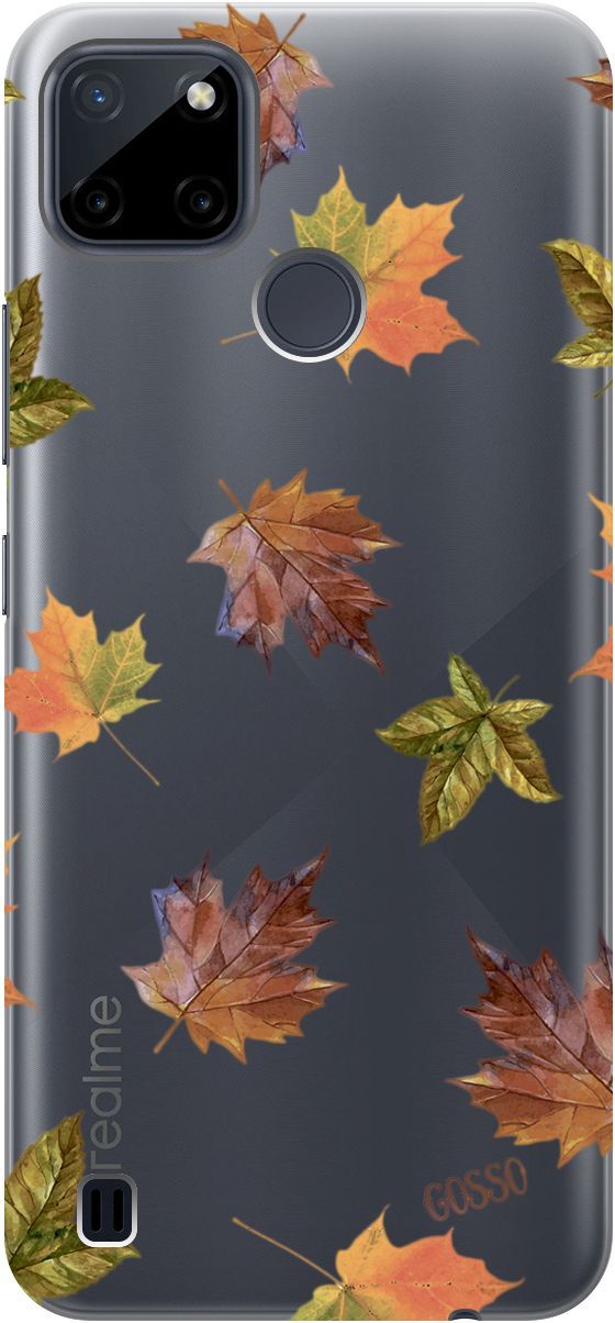 

Силиконовый чехол на Realme C21Y "Maple" прозрачный, Прозрачный;оранжевый, 4887